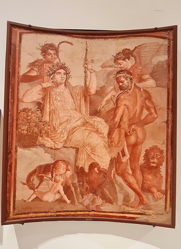 Herculaneum Augusteum. April 2023.
No.4 on above descriptive card, and below – Hercules and Telephus, inv. 9008.
On display in “Campania Romana” gallery in Naples Archaeological Museum. Photo courtesy of Giuseppe Ciaramella.