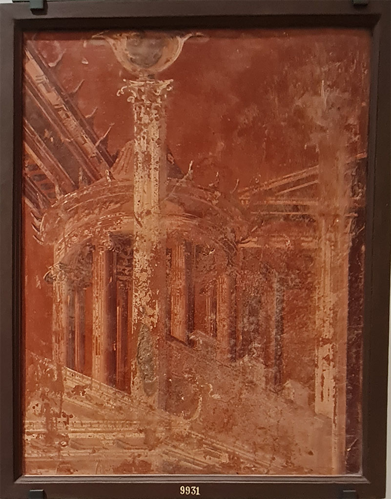 Herculaneum Augusteum. Architectural scene.
Now in Naples Archaeological Museum. Inventory number 9931.