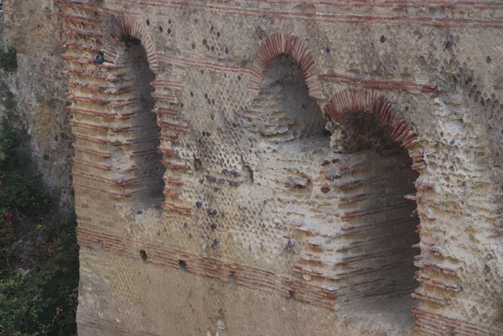 II.1 Herculaneum, October 2023. 
Windows at west end from lower floors of Casa di Aristide, overlooking beachfront. Photo courtesy of Klaus Heese.
