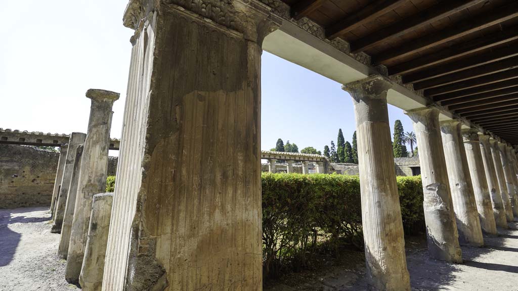 II.2 Herculaneum. August 2021. Looking south-east from west portico. Photo courtesy of Robert Hanson.