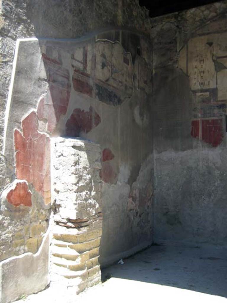 IV.15/16, Herculaneum, June 2011. Looking towards south wall and south-west corner. Photo courtesy of Sera Baker.
