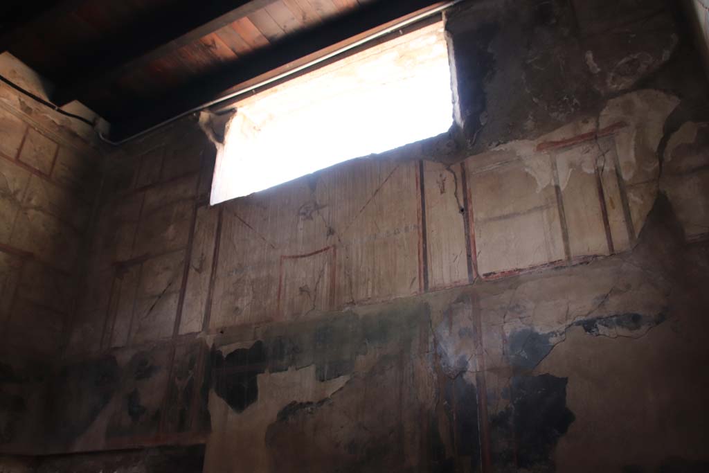 IV.21, Herculaneum. October 2020. Room 6, detail from upper south wall. Photo courtesy of Klaus Heese.