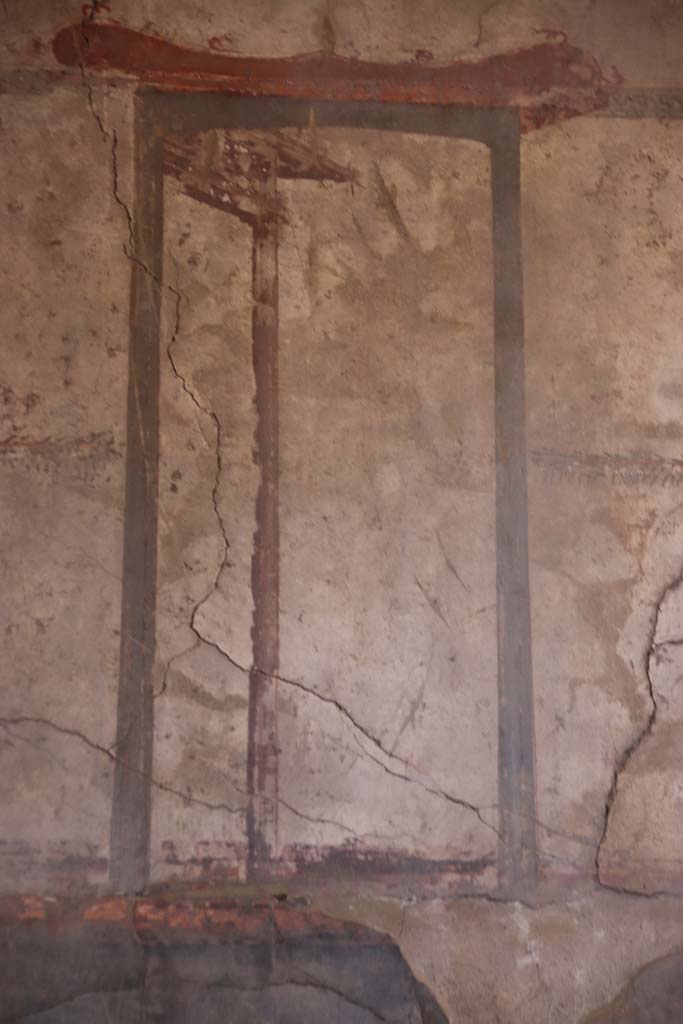IV.21, Herculaneum. October 2020. 
Room 6, detail from south wall at east end, on wall under previous photo. Photo courtesy of Klaus Heese.
