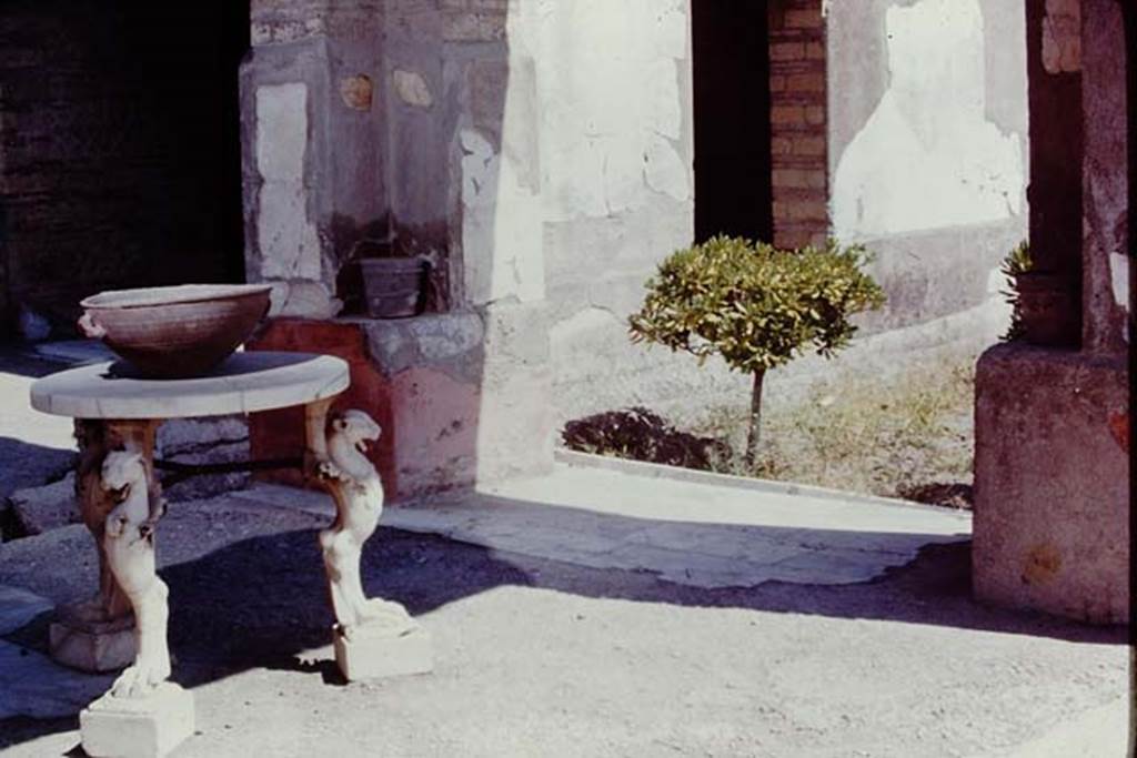 IV.21, Herculaneum. 1968. Looking towards east side of pergola 18, with table. Photo by Stanley A. Jashemski.
Source: The Wilhelmina and Stanley A. Jashemski archive in the University of Maryland Library, Special Collections (See collection page) and made available under the Creative Commons Attribution-Non-Commercial License v.4. See Licence and use details.
J68f1830
