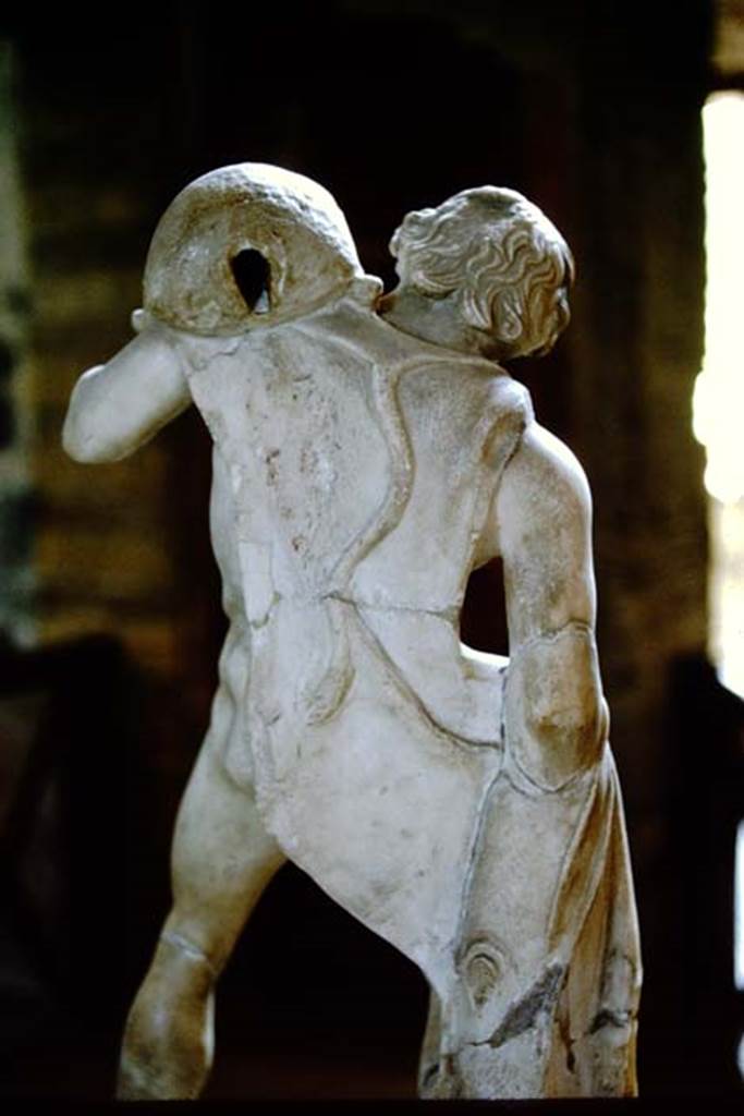 IV.21, Herculaneum. 1964. Satyr with wineskin. Photo by Stanley A. Jashemski.
Source: The Wilhelmina and Stanley A. Jashemski archive in the University of Maryland Library, Special Collections (See collection page) and made available under the Creative Commons Attribution-Non-Commercial License v.4. See Licence and use details.
J64f1385
