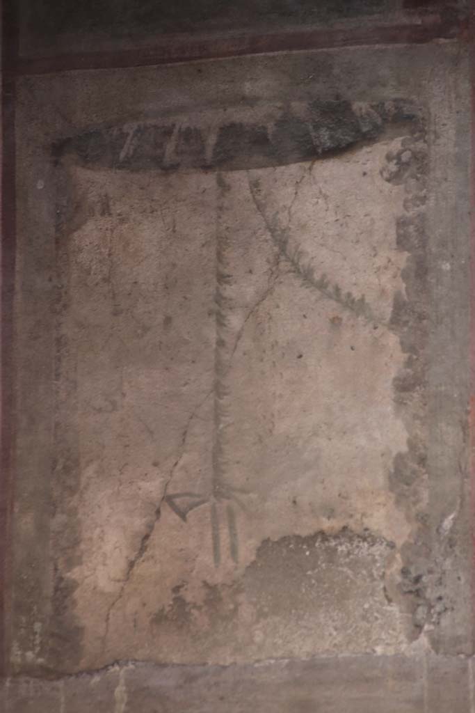 V.1 Herculaneum, October 2020. Room 7, detail from upper panel at north end of middle of upper east wall. Photo courtesy of Klaus Heese.