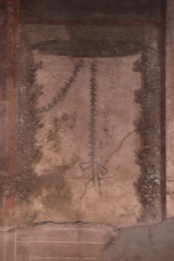 V.1 Herculaneum, October 2020. 
Room 7, detail from upper panel at south end of centre of upper east wall. Photo courtesy of Klaus Heese.

