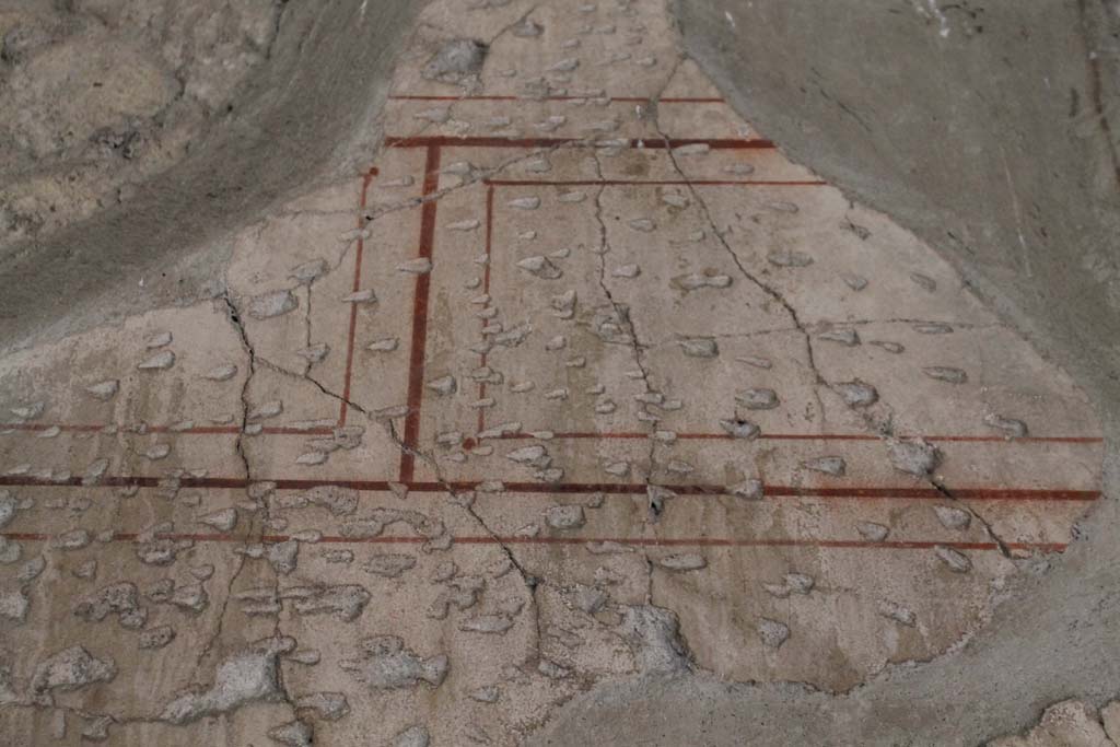 V.8 Herculaneum. March 2014. Room 1, detail of remaining painted decoration on upper south wall.
Foto Annette Haug, ERC Grant 681269 DÉCOR
