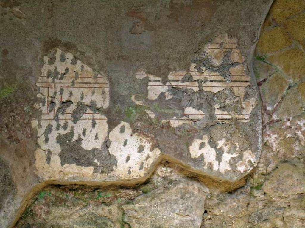 V.8, Herculaneum. May 2004. Room 5, detail from lower north wall. Photo courtesy of Nicolas Monteix.