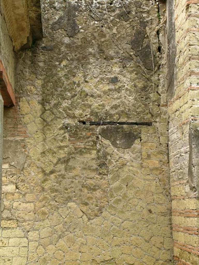 V.15, Herculaneum. May 2005. 
Looking south in south-east corner of garden area, towards wall of latrine.
Photo courtesy of Nicolas Monteix.
