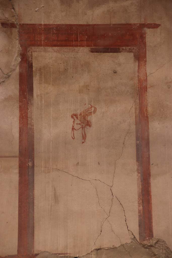 V.35 Herculaneum, October 2020.  
Ala 10, detail of painted decoration from upper centre of west wall, towards north end. Photo courtesy of Klaus Heese.
