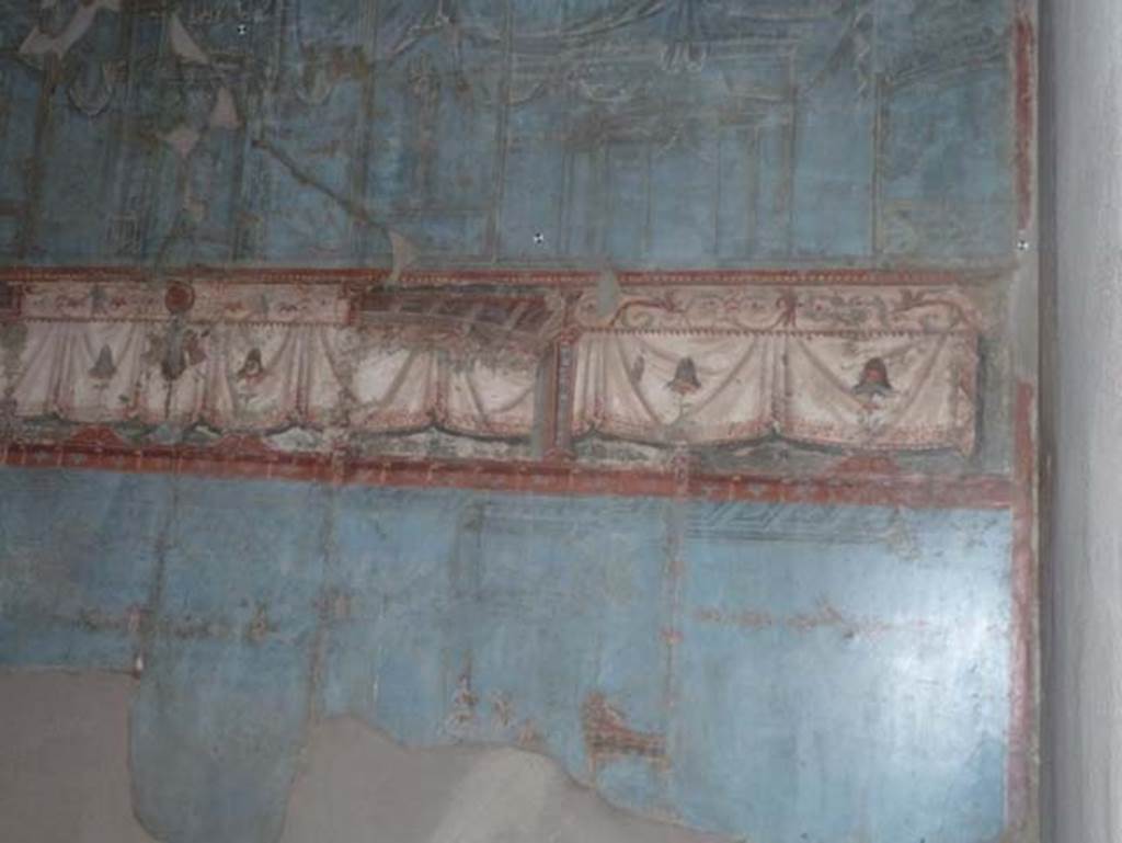 Ins. V 35, Herculaneum, September 2015. Diaeta 6, west wall, north end.