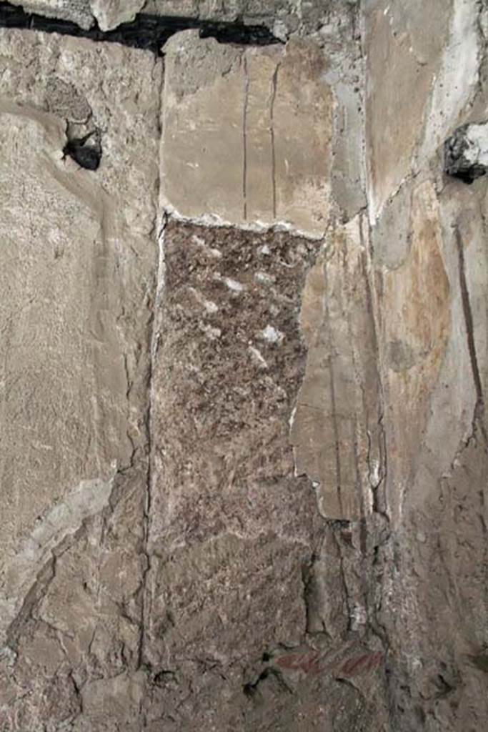 VI.12, Herculaneum, February 2007. Detail of blocked door in south wall.  
Photo courtesy of Nicolas Monteix.
