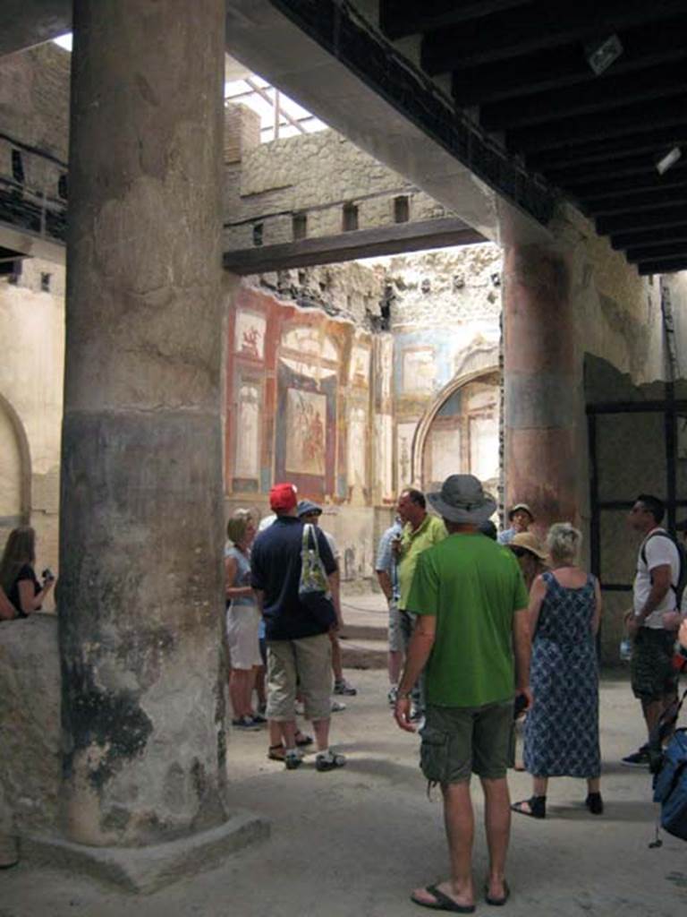 VI.21 Herculaneum. June 2011. Looking south-east from west side. Photo courtesy of Sera Baker.