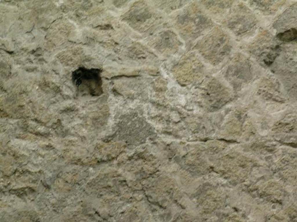 Ins Or II, 9, Herculaneum. December 2004. Detail from south wall of wine-shop. Photo courtesy of Nicolas Monteix.