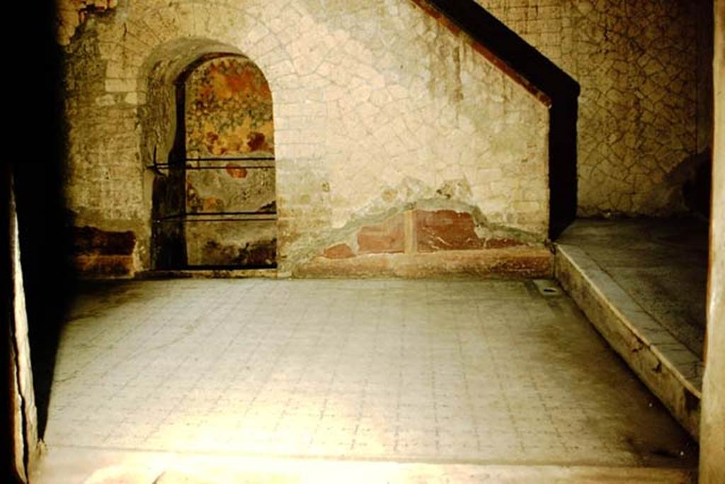 V.8 Herculaneum, 1957. Area 4, looking towards east side of courtyard from tablinum. Photo by Stanley A. Jashemski.
Source: The Wilhelmina and Stanley A. Jashemski archive in the University of Maryland Library, Special Collections (See collection page) and made available under the Creative Commons Attribution-Non Commercial License v.4. See Licence and use details.
J57f0450