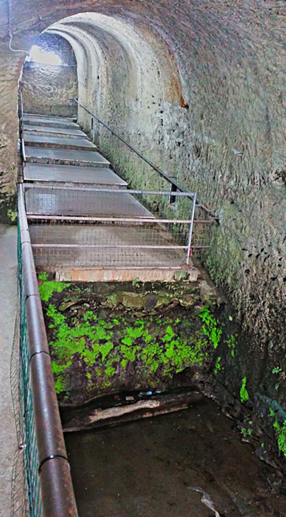 Herculaneum. Photo taken between October 2014 and November 2019.
Ramp in tunnel leading to/from the area of the beachfront. Photo courtesy of Giuseppe Ciaramella.