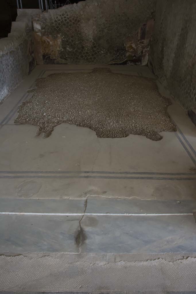 Villa dei Papiri, March 2019. Room (g), probably an oecus, looking north from threshold.
Foto Annette Haug, ERC Grant 681269 DÉCOR.

