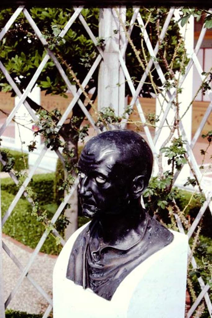 Getty Villa, Malibu, Spring 1982. Reproduction herm in garden area. Photo by Stanley A. Jashemski.   
Source: The Wilhelmina and Stanley A. Jashemski archive in the University of Maryland Library, Special Collections (See collection page) and made available under the Creative Commons Attribution-Non Commercial License v.4. See Licence and use details.
J80f0432
