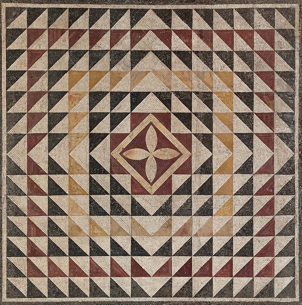 No.2. - Reggia di Portici, October 2013. Detail of mosaic flooring in Royal Apartments.
Photo courtesy of Frédérique Marchand-Beaulieu and Helen Dessales.
©Villa Diomedes Project, Image database, http://villadiomede.huma-num.fr/bdd/images/5322 
